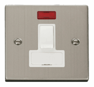 Click Deco 13A Fused Switched Connection Unit With Neon White