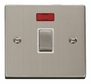 Click Deco 20A 1 Gang Dp Ingot Switch Neon White