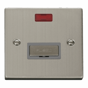 Click Deco 13A Ingot Fused Connection Unit With Neon