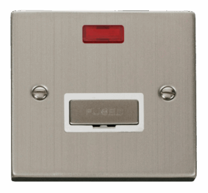 Click Deco 13A Fused Ingot Connection Unit With Neon White