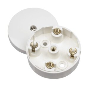 Click Essentials 20A 58Mm Diameter Junction Box 4 Terminal White
