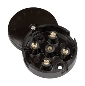 Click Essentials 5A Junction Box Selective Entry 4 Terminal Brown
