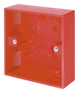 Click Essentials 1 Gang 25Mm Deep Surface Pattress Box Red