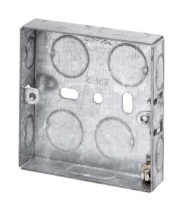 Click Essentials 1 Gang 16Mm Deep Galvanised Steel K.O. Box