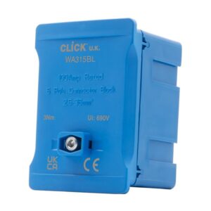 Click Essentials 100A 1 Pole 5 X 2.5~35Mm Link Box Blue