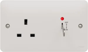 Hager 13A Double Pole Key Switch Socket with LED Indicator
