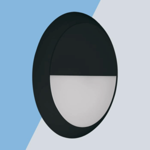 Eterna Lina Power And CCT Switchable IP66 Circular Bulkhead Eyelid Black