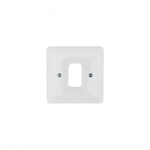 Hager 1 Gang White Moulded Grid Plate