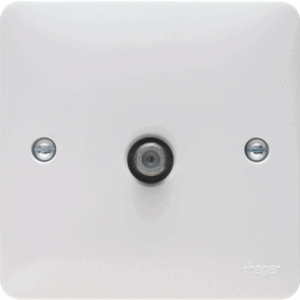 Hager Single F Type Screened Satellite Outlet