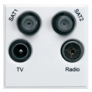 Hager Quad?plexer TV, FM/DAB, Satellite 1 & Satellite 2 Outlet