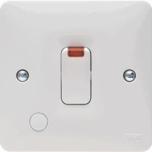 Hager 20A Double Pole Switch Flex  + Neon
