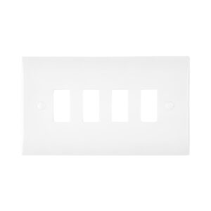 Saxby Electrical Curved Edge 4G Grid Front Plate