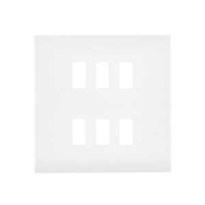 Saxby Electrical Curved Edge 6G Grid Front Plate