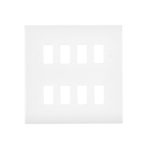 Saxby Electrical Curved Edge 8G Grid Front Plate