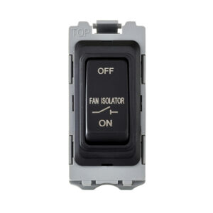 Saxby Electrical Grid 10A Fan Isolator Grid Module Matt Black