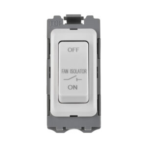 Saxby Electrical Grid 10A Fan Isolator Grid Module White
