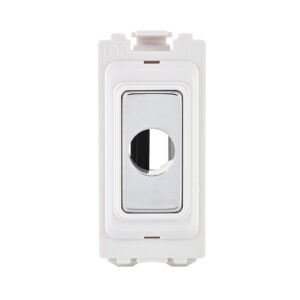 Saxby Electrical Grid 13A Flex Outlet Module Polished Chrome