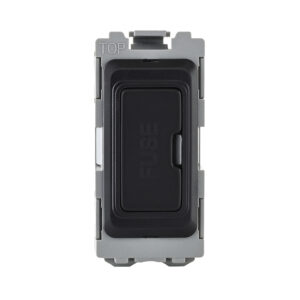 Saxby Electrical Grid 13A Fuse Holder Module Matt Black