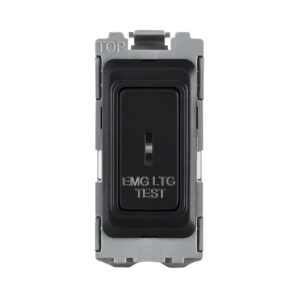 Saxby Electrical Grid 20A DP 2-Way Key Module (EMG LTG TEST) Matt Black