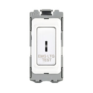 Saxby Electrical Grid 20A DP 2-Way Key Module (EMG LTG TEST) Polished Chrome