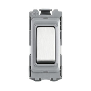 Saxby Electrical Grid 20A Intermediate Grid Module Brushed Steel