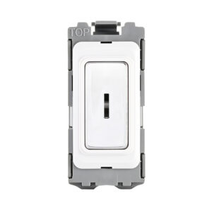 Saxby Electrical Grid 20A DP 2-Way Grid Key Module Polished Chrome