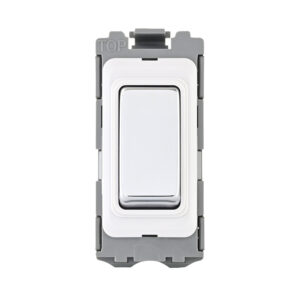 Saxby Electrical Grid 20A SP 2-Way Grid Module Polished Chrome