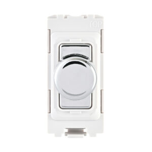 Saxby Electrical Grid 1G 2-Way 100W LED Dimmer Module Polished Chrome