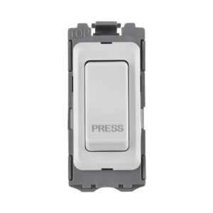 Saxby Electrical Grid 20A SP Retractive (Press) Grid Module White