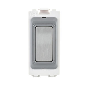 Saxby Electrical Grid Blanking Grid Module Brushed Steel