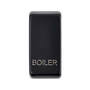 Saxby Electrical Grid Cover Marked "BOILER" Matt Black