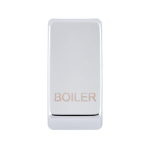 Saxby Electrical Grid Cover Marked "BOILER" Polished Chrome