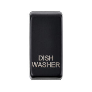 Saxby Electrical Grid Cover Marked "DISHWASHER" Matt Black