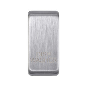 Saxby Electrical Grid Cover Marked "DISHWASHER" Brushed Steel