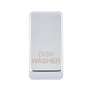 Saxby Electrical Grid Cover Marked "DISHWASHER" Polished Chrome