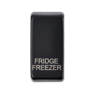 Saxby Electrical Grid Cover Marked "FRIDGE FREEZER" Matt Black
