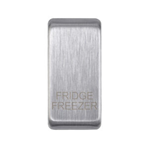 Saxby Electrical Grid Cover Marked "FRIDGE FREEZER" Brushed Steel