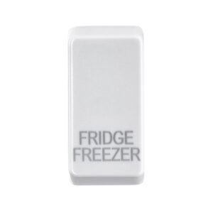 Saxby Electrical Grid Cover Marked "FRIDGE FREEZER" White