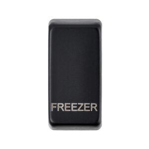 Saxby Electrical Grid Cover Marked "FREEZER" Matt Black