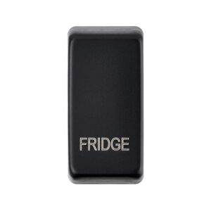 Saxby Electrical Grid Cover Marked "FRIDGE" Matt Black