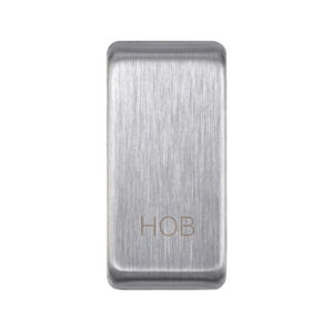 Saxby Electrical Grid Cover Marked "HOB" Brushed Steel