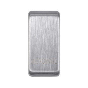 Saxby Electrical Grid Cover Marked "MICROWAVE" Brushed Steel