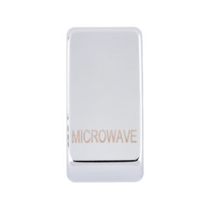 Saxby Electrical Grid Cover Marked "MICROWAVE" Polished Chrome