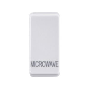 Saxby Electrical Grid Cover Marked "MICROWAVE" White