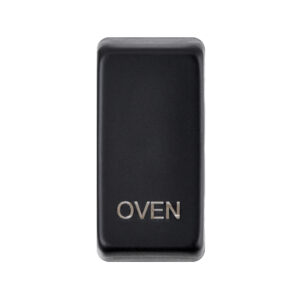 Saxby Electrical Grid Cover Marked "OVEN" Matt Black