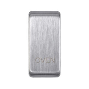Saxby Electrical Grid Cover Marked "OVEN" Brushed Steel