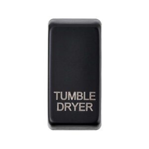 Saxby Electrical Grid Cover Marked "TUMBLE DRYER" Matt Black