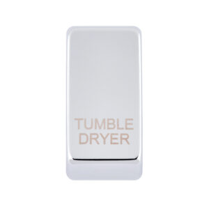 Saxby Electrical Grid Cover Marked "TUMBLE DRYER" Polished Chrome