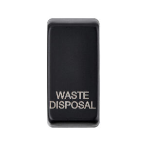 Saxby Electrical Grid Cover Marked "WASTE DISPOSAL" Matt Black