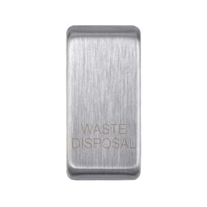 Saxby Electrical Grid Cover Marked "WASTE DISPOSAL" Brushed Steel